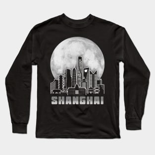 Shanghai China Full Moon Long Sleeve T-Shirt